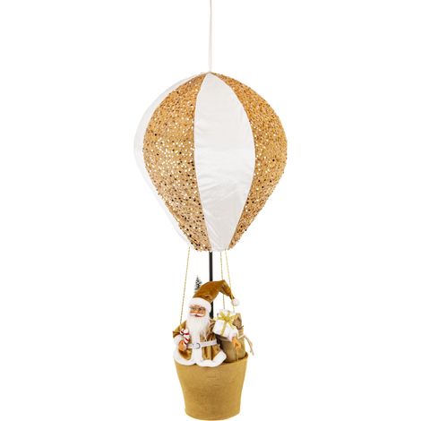 Figurine de Père Noël dans un ballon en plastique, multicolore, 95 x 37 x 37 cm (1/5)