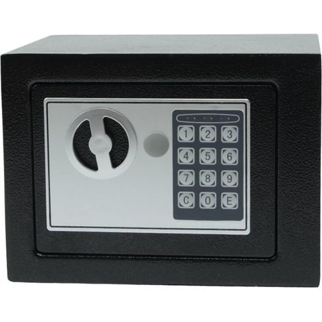 Petit coffre-fort Coffre-fort numérique avec clé Petit ménage Mini coffres-forts en acier Banque d'argent Coffre-fort de sécurité Gardez vos bijoux ou documents en toute sécurité (1/5)