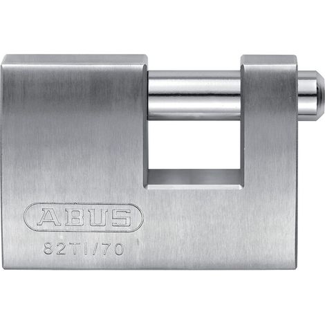 Abus – Cadenas monobloc aluminium 70mm – Pêne en acier cémenté 12mm – Ouverture horizontale pour espaces restreints – Sécurisation renforcée