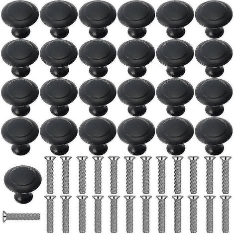 Lot de 25 poignées de meubles pour salle de bain, armoires, portes de commode (30 mm) (1/4)