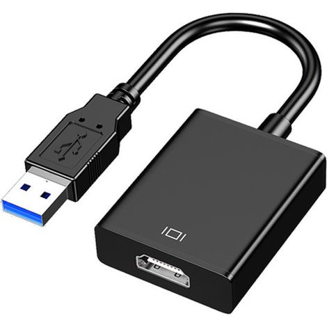 Adaptateur USB 23.0 Male vers Vedio Femelle, Convertisseur HDMI, Transmission 5.0Gbps, Convertisseur Audio pour PC Ordinateur (1/5)