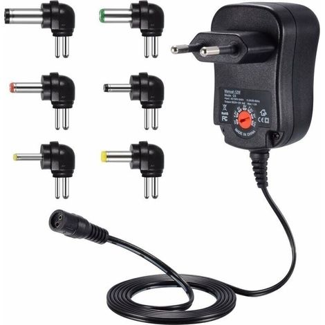 12W Adaptateur Alimentation Universelle 3V 4,5V 5V 6V 7,5V 9V et 12V, Chargeur Secteur Transformateur DC 220V pour VTech Kidimagic Starlight Kidi LightShow Party Sorio 1 2 3S 3 MobiGo Genius (1/4)