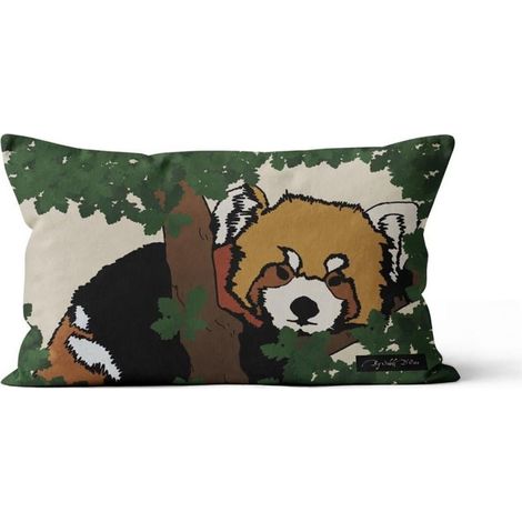 Housse de coussin Safari Panda Roux 32x50 cm (1/2)