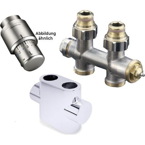 Oventrop Set de raccordement Multiblock T, p. rac. FI 1/2'' droit UNI SH chromé (1/3)