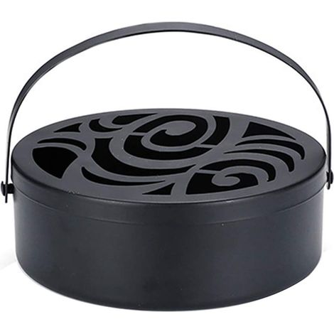 Porte-bobine de moustique en fer Porte-bobine de moustique creux Encens rond avec poignée. (1/5)
