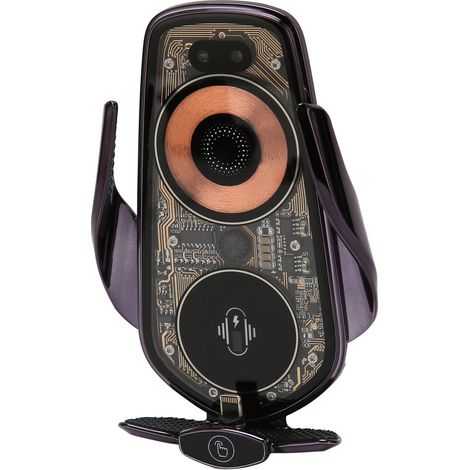 Chargeur de voiture sans fil 2 en 1 : charge efficace, rotation à 360°, support de téléphone robuste pour voiture Q7 (1/5)