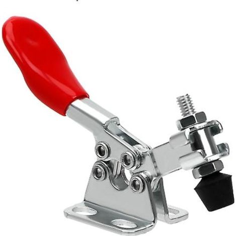 Lot de 5 étaux de serrage horizontaux à came rapide, fixation par pince rapide, outillage de bricolage robuste, serrage instantané pour atelier et travaux manuels. (1/5)