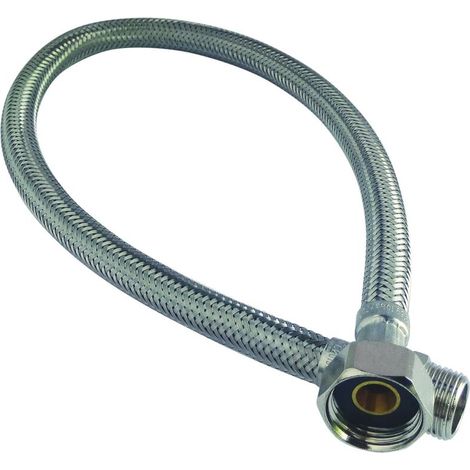Flexible sanitaire - Raccord mâle 3/8" écrou tournant 1/2" - L = 500mm - DN8 (1/5)