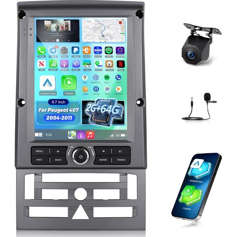 2G+64G Android Car Radio for 407 2004-2011, 9 Inch Screen Stereo, Wireless Carplay (1/5)