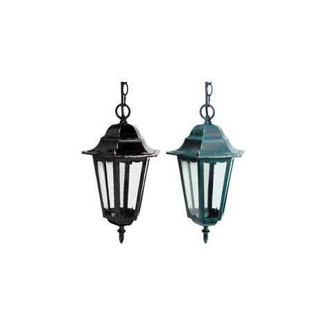 Lanterna Con Catena - Mod. Berlino - Specifiche: 60w IP44 - mm 192x192x947h - colore nero