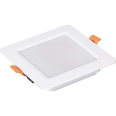 Faretto Led Da Incasso Quadrato 9W 900LM Caldo 3000K 120X120mm Montaggio 2 In 1 Da Plafone e Da Incasso