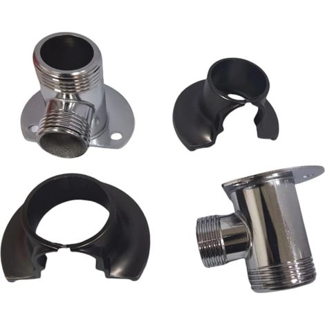 Adaptateur universel pour pommeau de douche en cuivre, raccord étanche, pour pommeaux de douche épais, supports de fixation, connecteur pour pommeau en cuivre (1/5)