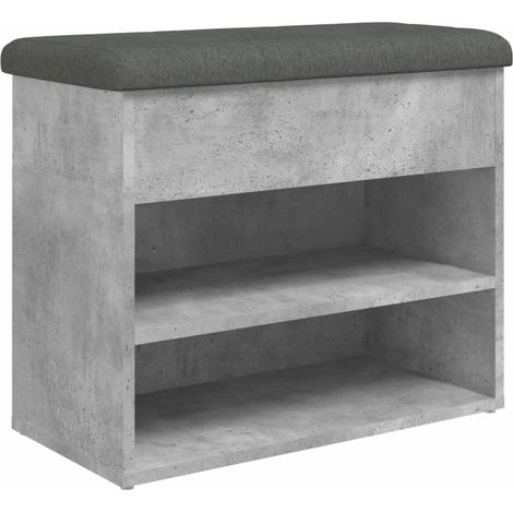 Meuble à chaussures,Banc à chaussures gris béton 62x32x50 cm bois d'ingénierie CFW5746557 (1/5)