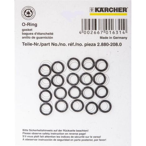 Karcher - set di o-ring da 20 pezzi - 28802080 - 4002667016314