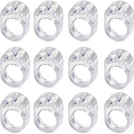 Lot de 12 Butée Poignée de Porte Transparent Stop Porte en PVC Arret de Porte Diamètre 17mm (1/5)