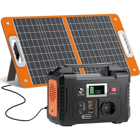 Estación de energía portátil, salida de 200 W, carga para múltiples dispositivos, E200 y panel de 60 W. (1/2)