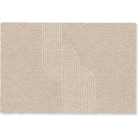 ZERBINO Linee parallele - Texture leggera - Beige 60x40 cm (1/5)