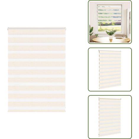 vidaXL Zebrarollo Marmorbeige 100x100 cm Stoffbreite 95,9 cm Polyester (1/5)