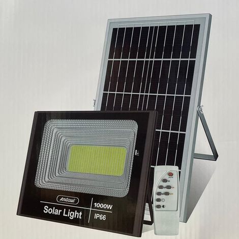 Trade Shop - LED-Lichtlichter mit 1000 Watt IP66 Wasserdichte Solarplatte drahtlose Fernbedienung - (1/2)