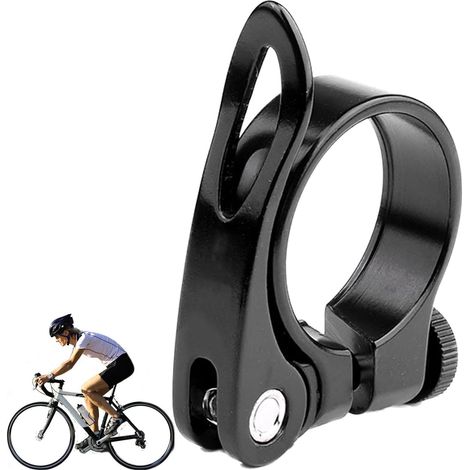 Collier de serrage rapide pour tige de selle, léger, facile à utiliser et polyvalent Collier de serrage rapide polyvalent pour cyclistes : voyage, quotidien, trajets domicile-travail, route, montagne