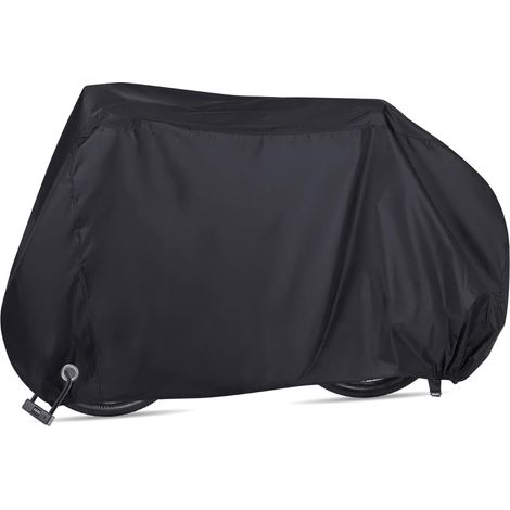 Housse de vélo imperméable en tissu Oxford 210D de qualité supérieure - 200 x 110 x 70 cm - Housse de protection pour vélo d'extérieur avec sac pour housse de scooter, vélo électrique