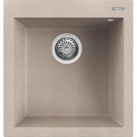 Lavello Elleci Incasso 1 vasca 47x50 Quadra 102 Granitek Avena LGQ10251 (1/4)