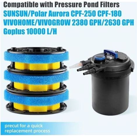 Mousse filtrante compatible avec la mousse filtrante sous pression pour bassin CPF-250/180