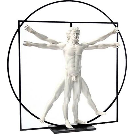 Statuette de collection Léonard de Vinci - l'homme de Vitruve