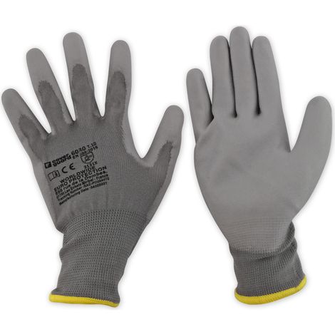 Coverguard – Gants de manutention enduits taille 10 – Paume polyuréthane – Résistance à l'usure – Lot de 5 paires