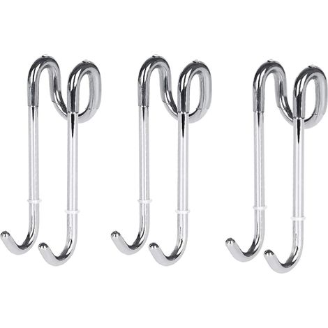 (3 Stück) Duschhaken für Glastür 11 cm – extrem leichte Badezimmerhaken – Badewannen-Duschwand – Verwendung als Handtuchhalter, Badezimmerregal, Duschtür