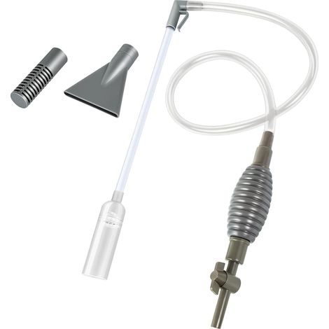 Nettoyage Aquarium, 1.7m Aspirateur Aquarium, Siphon Aquariums avec Contrôle du Débit Réglable, Aspirateur à Bec Canard, Pompe Nettoyage de Manuel, Siphon Puissant (1/5)