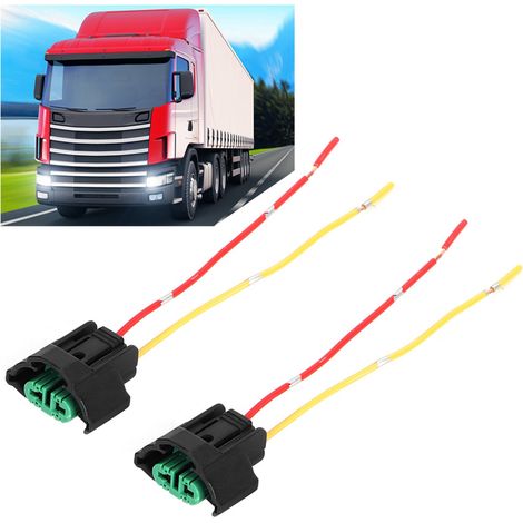 2 Stück H8 H11 weiblicher Stecker, Lampenfassungskabeladapter für Motorrad- und Auto-Elektrostecker (1/5)