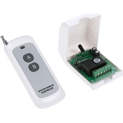 Smart Home 433 MHz RF DC 12 V 2CH Code d'apprentissage Télécommande sans Fil Relais Relais Récepteur Émetteur Système de Commutateur à Distance Universel et Télécommande Longue Porteuse RF 5 (1/5)