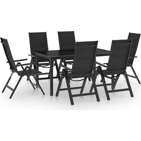 Ensemble à manger de jardin 7 pcs-Salon de jardin aluminium anthracite 719586 (1/5)