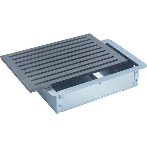 Kit Griglia in ghisa 31,5×20,5 per camino con cassetto raccogli cenere 7H cm