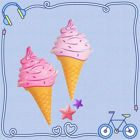Cornets de glace gonflables, jouets gonflables flottants pour la piscine, articles de fête, décorations murales (1/5)