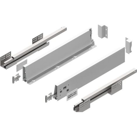 Tiroir BOX2 - 550 mm - Blanc - Charge Max 40 Kg - Extension Complète - Fermeture En Douceur - 1 Pièce (1/5)