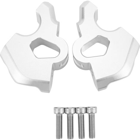 Rialzo manubrio in alluminio anodizzato, migliora il comfort di guida, aumenta l'altezza di 3,8 cm, professionale per R1300GS argento. (1/5)
