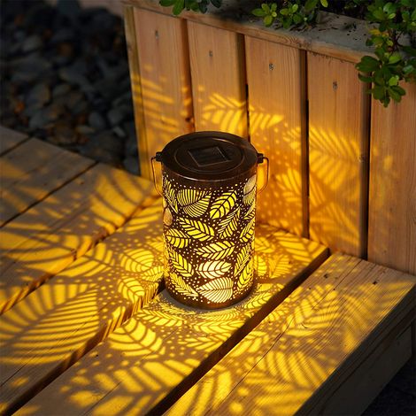 Lanterne solaire de jardin, lampe solaire suspendue en métal étanche, idéale pour les jardins, terrasses, cours et allées - A - RW