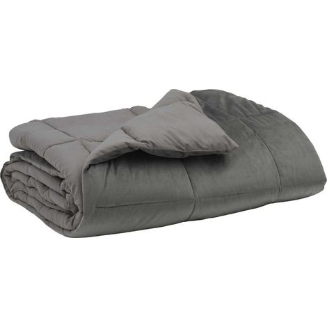 Summer Duvet Quilted Light Grey 135 x 200 cm Microfiber (1/5)