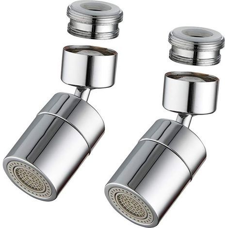 2-teiliger Strahlregler, wassersparend, 360° drehbarer Strahlregler mit Doppelstrahl für Küchen-/Badarmaturen (1/5)