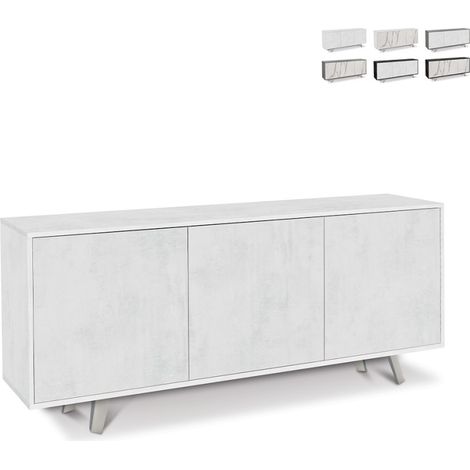 Credenza buffet moderna bianca con tre ante bianco (1/4)