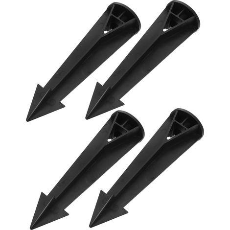 4pièces Piquets De Sol Pour Éclairage Extérieur Tiges Robustes Filetage Npt (1/5)