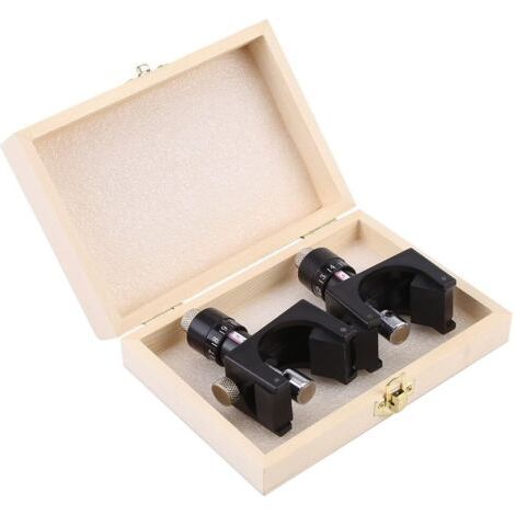 2Pcs Réglage de la Lame de Raboteuse - Jig de réglage de lame de raboteuse Outil de travail du bois pour le travail de la jauge de la jauge du couteau de rabot magnétique (1/4)