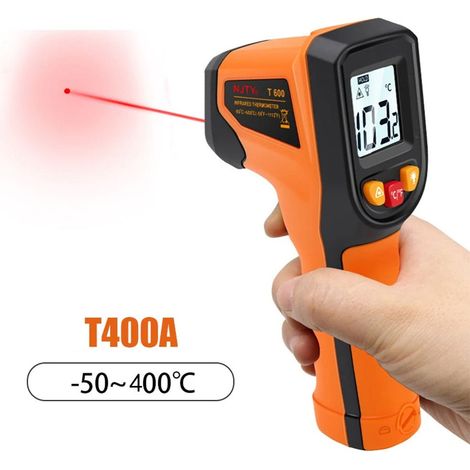 Thermomètre infrarouge numérique laser 400℃ sans contact, pistolet pour mesures industrielles (1/5)