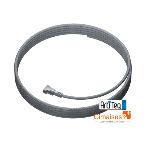 Pack de 5 câbles acier Twister pour cimaise 2 mm - Artiteq - longueur : 100 cm - conditionnement : pack de 5 (1/5)