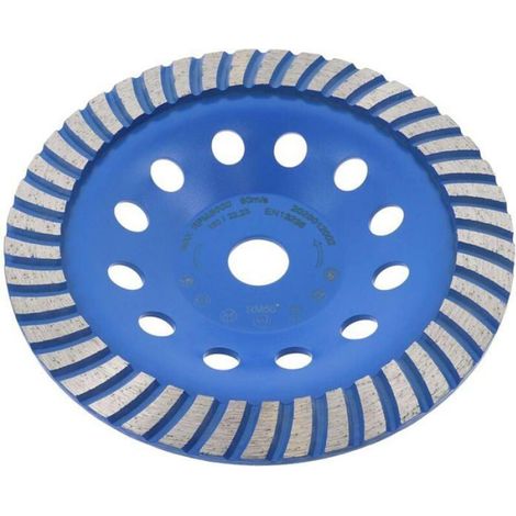 Meule boisseau diamantée - - 180 mm x 22,2 mm - Qualité professionnelle - Pour béton - Pour pierre naturelle (1/4)