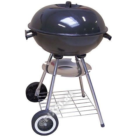 Dema – Barbecue charbon sur roues avec couvercle – Grille de 41 cm – Hauteur de travail 71 cm – Arrivée et sortie d'air réglables