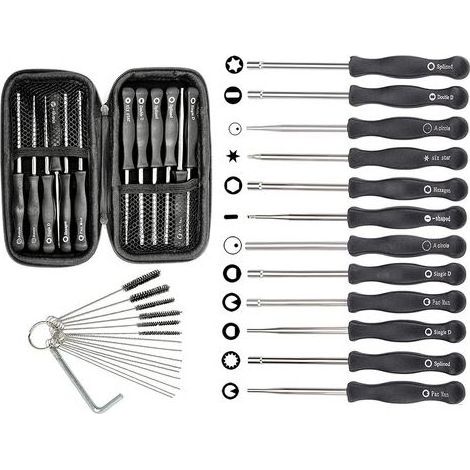 Set de 12 Outils de Réglage de Carburateur Réglage Tronçonneuse Tournevis Reglage Carburateur Tronconneuse 2 Temps Tournevis Pacman/Single D pour Poulan Husq STHIL Débroussailleuse (1/5)