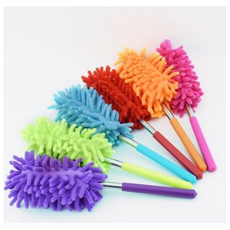 Lot de 2 Plumeau Extensibles en Microfibre pour le Nettoyage des bureaux, Meubles, Voitures, Climatiseurs et Ventilateurs de Plafond, Vert (1/5)